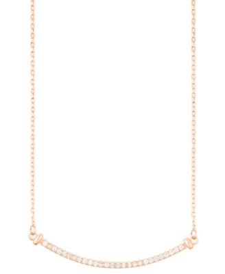 Gold Curved Bar Necklace