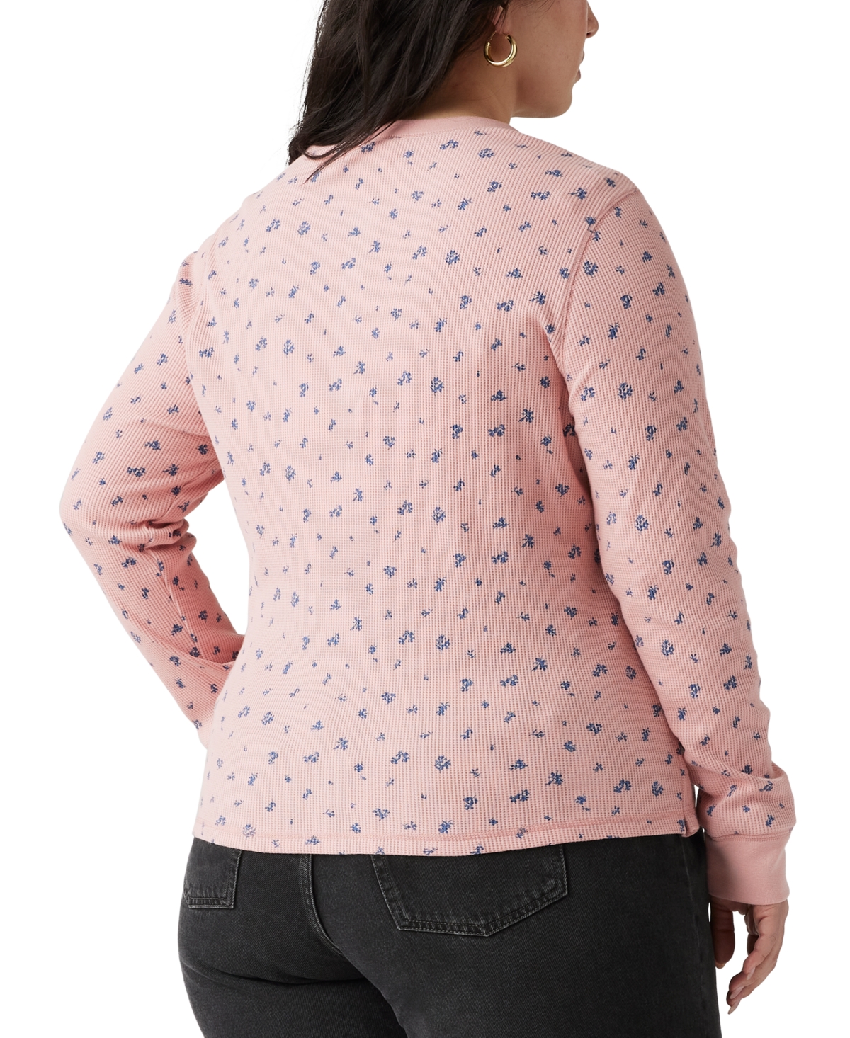LEVI'S PLUS SIZE JAKOB LONG-SLEEVE HENLEY TOP 