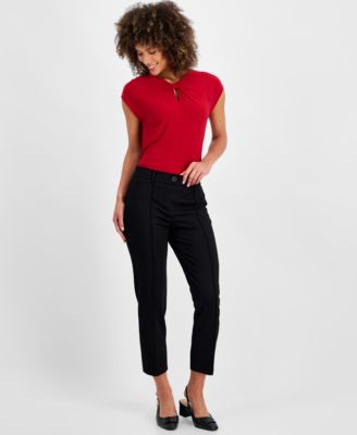 Kasper - Women's Mid Rise Straight Leg Pull-On Pants