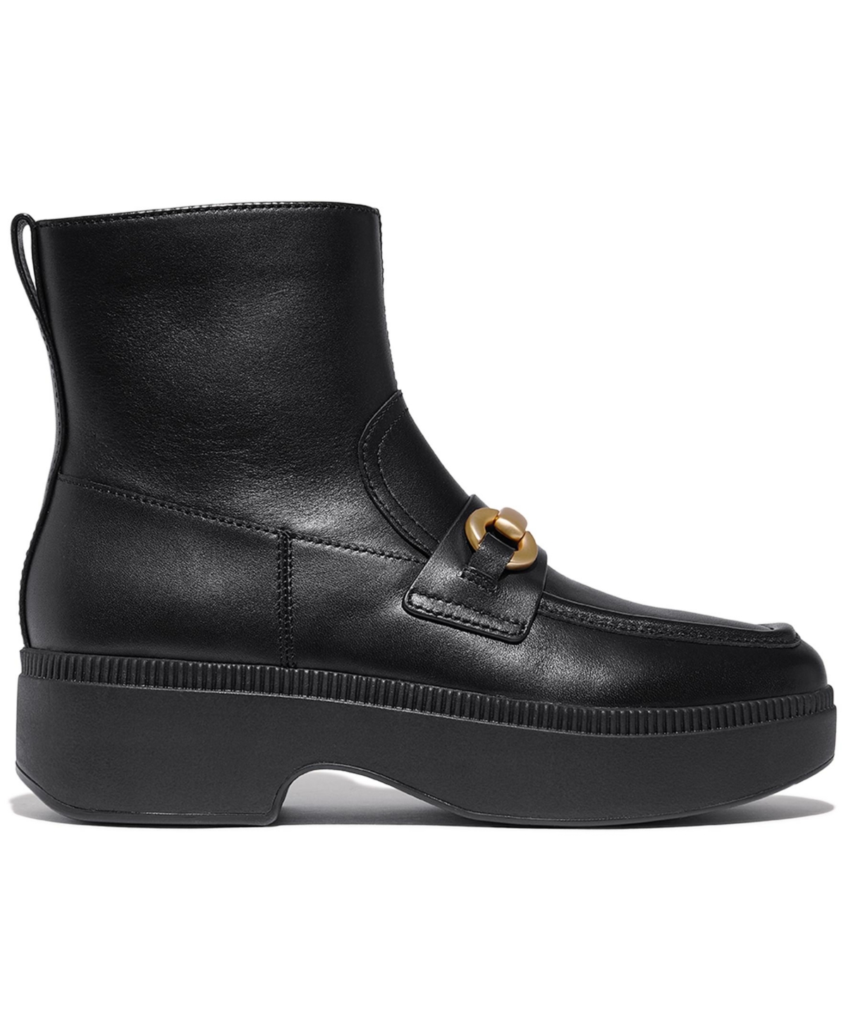 Fitflop Women's F-luma Chunky Snaffle Square Toe Ankle Boots In Black