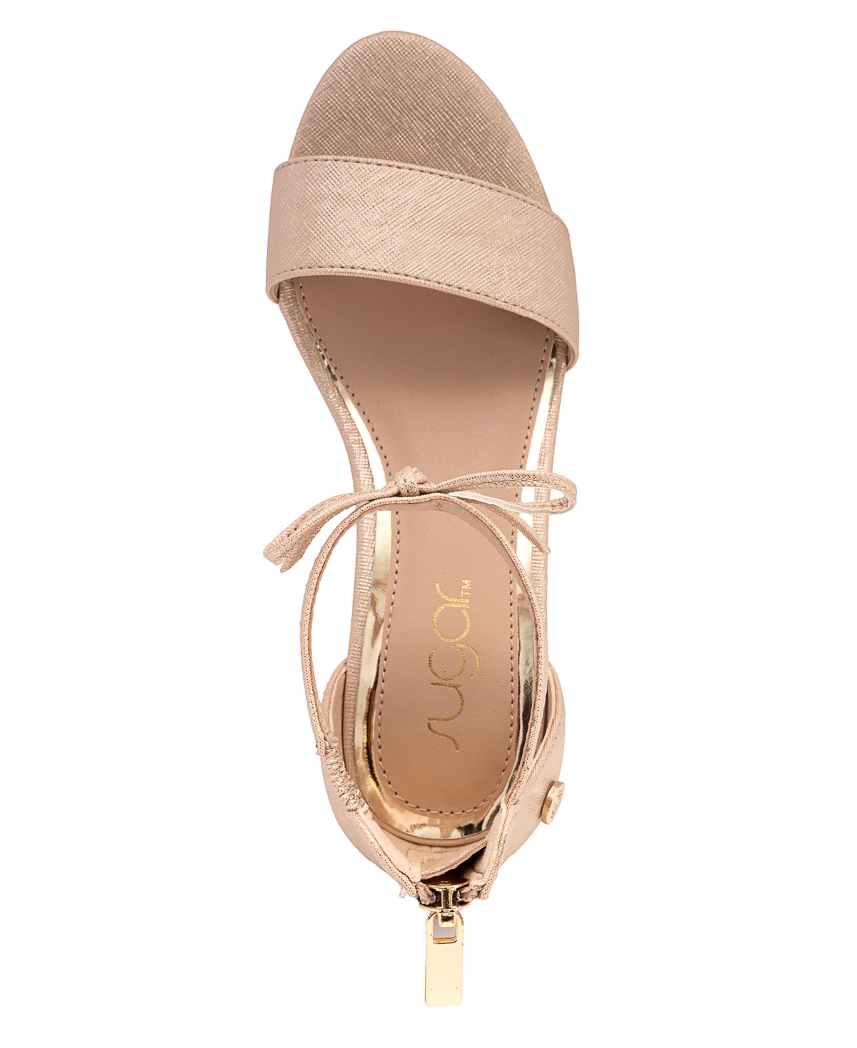 Shop Sugar Little And Big Girls Elizabeth Open Toe Dress Heel In Champagne