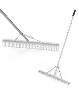 Aluminum Rake with 36 Inch Wide Rake Head and 68 Inch Long Handle