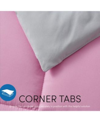 Premium Quilted All Season Goose Down Alternative Comforter with Corner Tabs - Twin 68"X88"