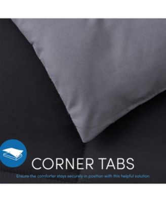 Premium Quilted All Season Goose Down Alternative Comforter with Corner Tabs - Twin XL 68"X92"
