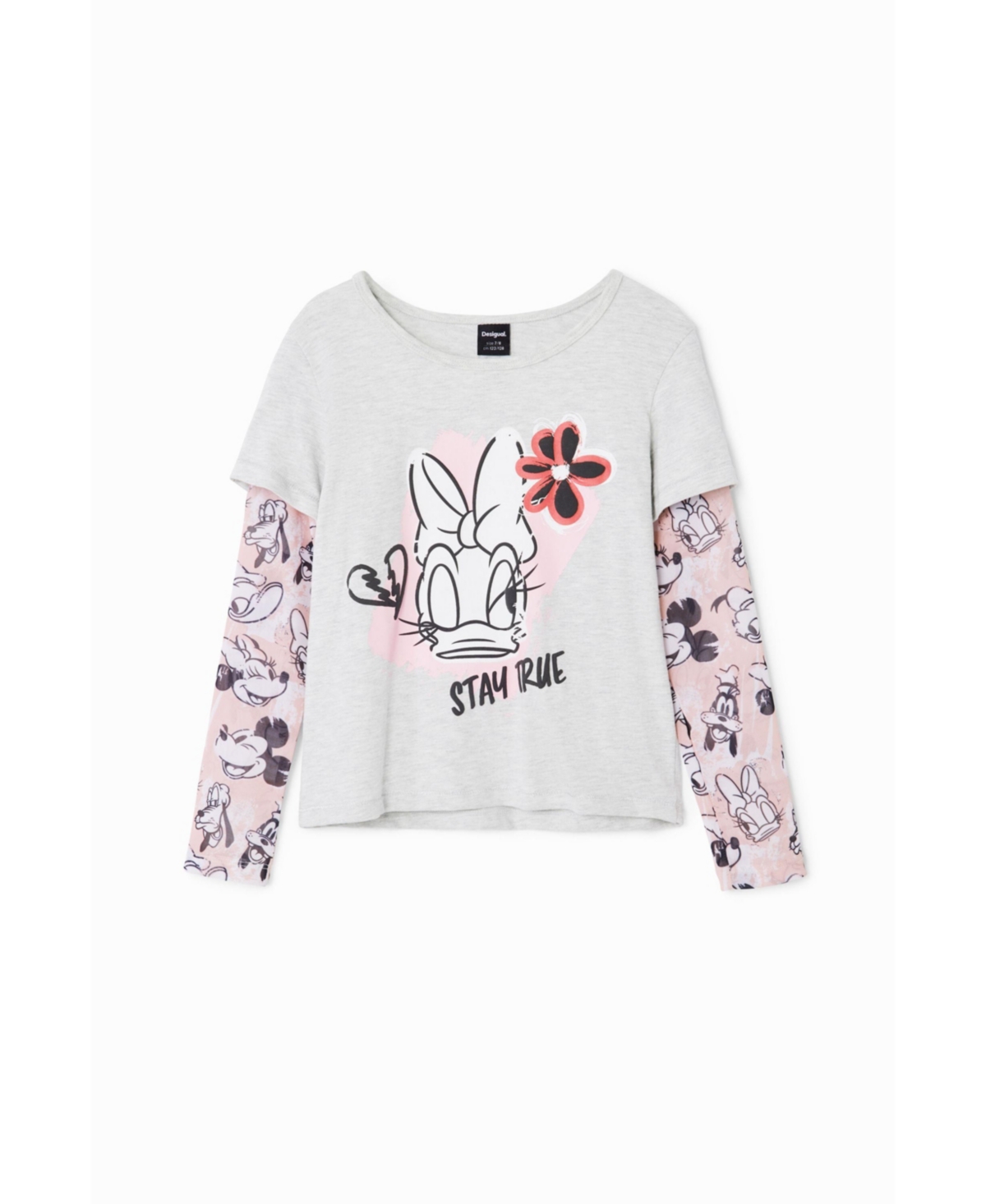 Desigual Girls Girls's Double Sleeve Daisy T-Shirt