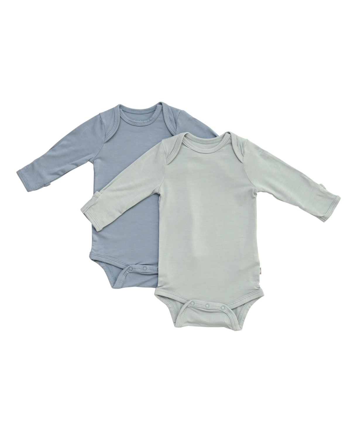 Kyte Baby Baby Boys 2-Pack Long Sleeve Bodysuit - Fog and slate