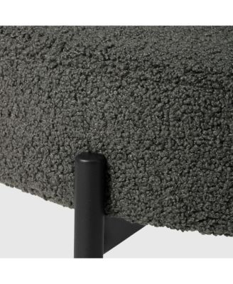 Mid-Century Modern Upholstered Sherpa Round Dining Chairs (Set of 2)