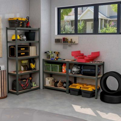 5 Tier Adjustable Garage Shelving Unit with 2000 lbs Max Load for Warehouse