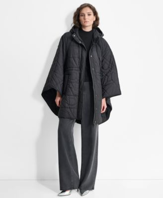 DKNY Women's Quilted Logo Poncho-Style Jacket - Macy's DKNY Women's Quilted Logo Poncho-Style Jacket - Macy's