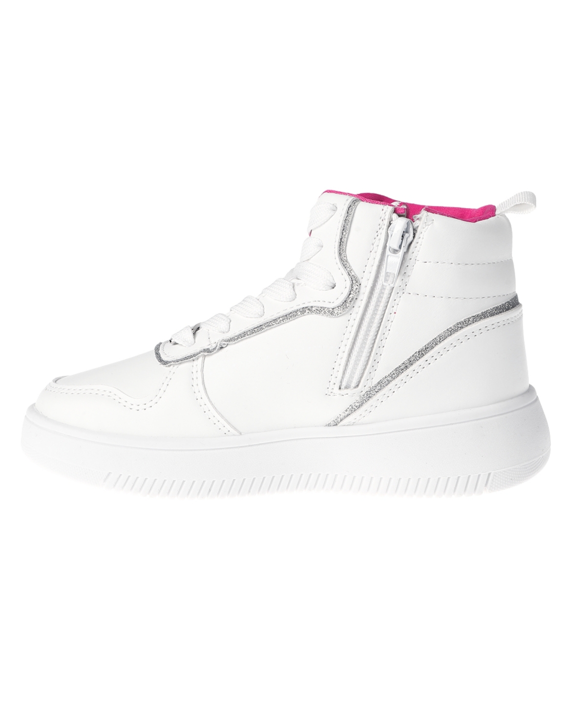 Bebe Little And Big Girls High Top Sneaker In White