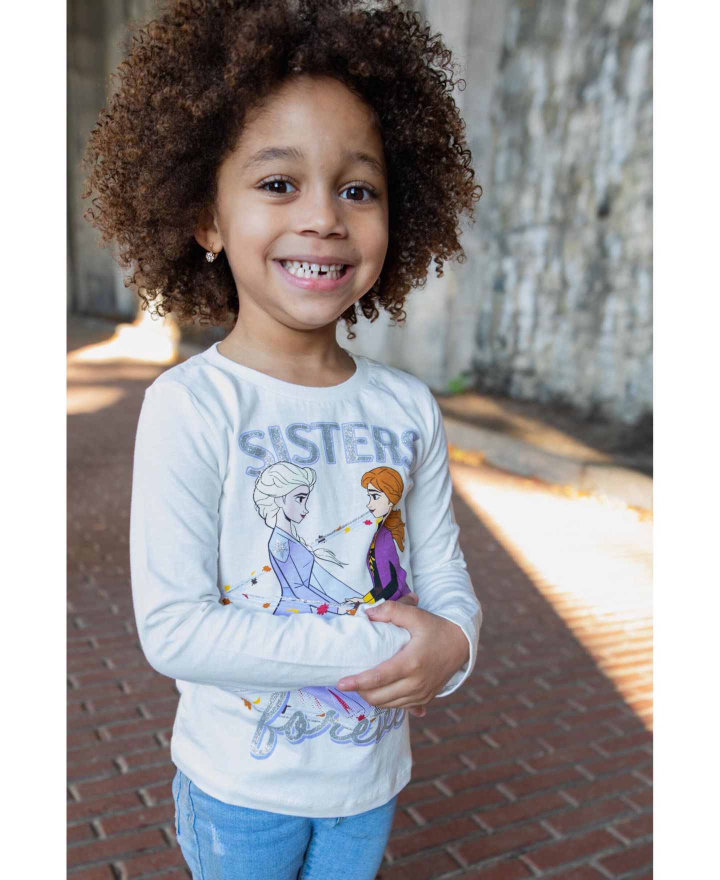 Детские футболки Frozen Disney Princess Anna Elsa Girls 3 Pack T-Shirts Toddler Child, цвет: Синий / Фиолетовый — фото 3