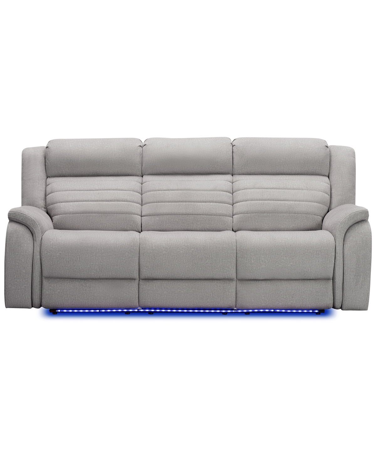 Shop Abbyson Living 86" Power Fabric Reclining Sofa In Gray