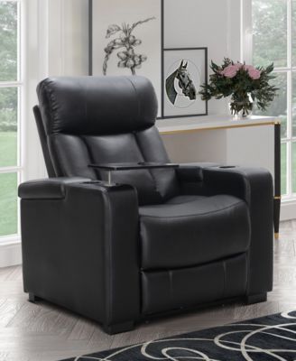 38" Polyurethane Leather Power Recliner