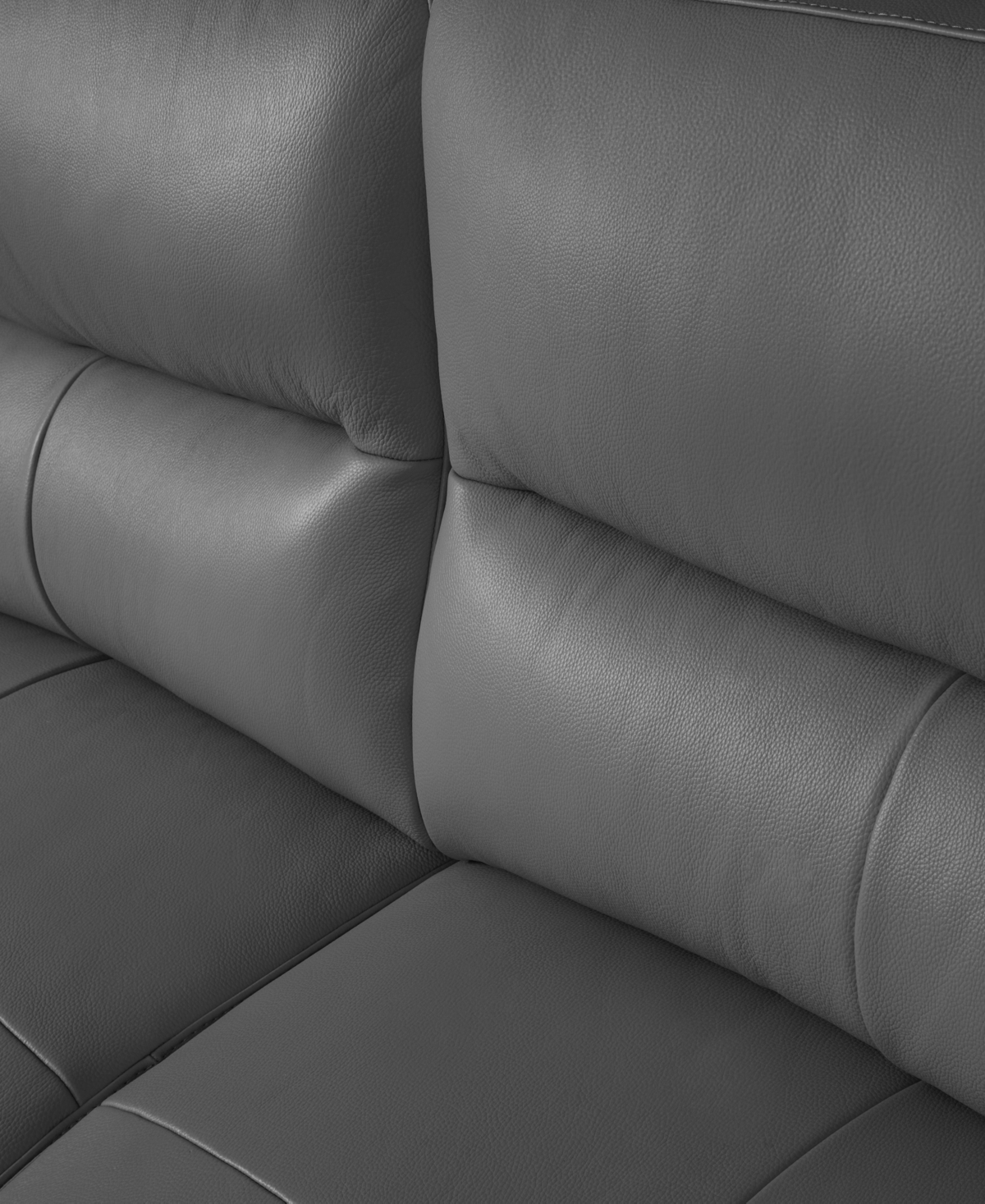 Abbyson Living 70" Top Grain Leather Loveseat In Dark Gray