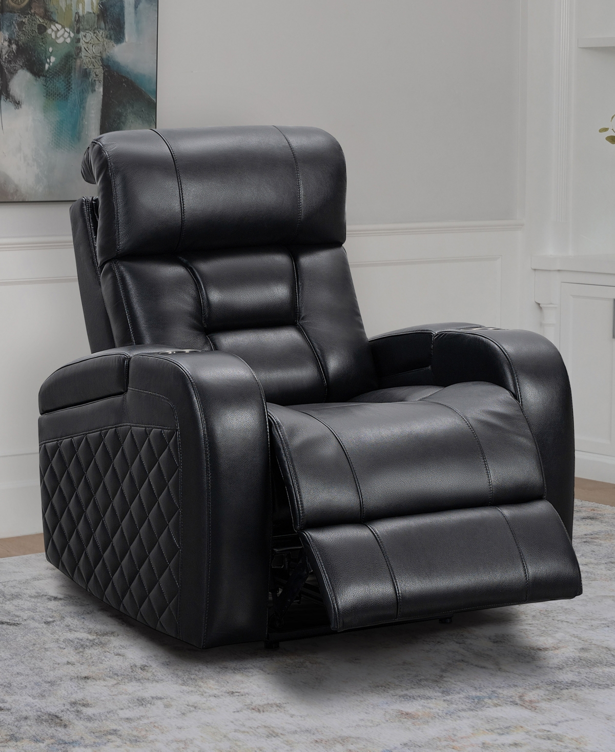 ABBYSON LIVING 42" LEATHER THEATER POWER RECLINER 