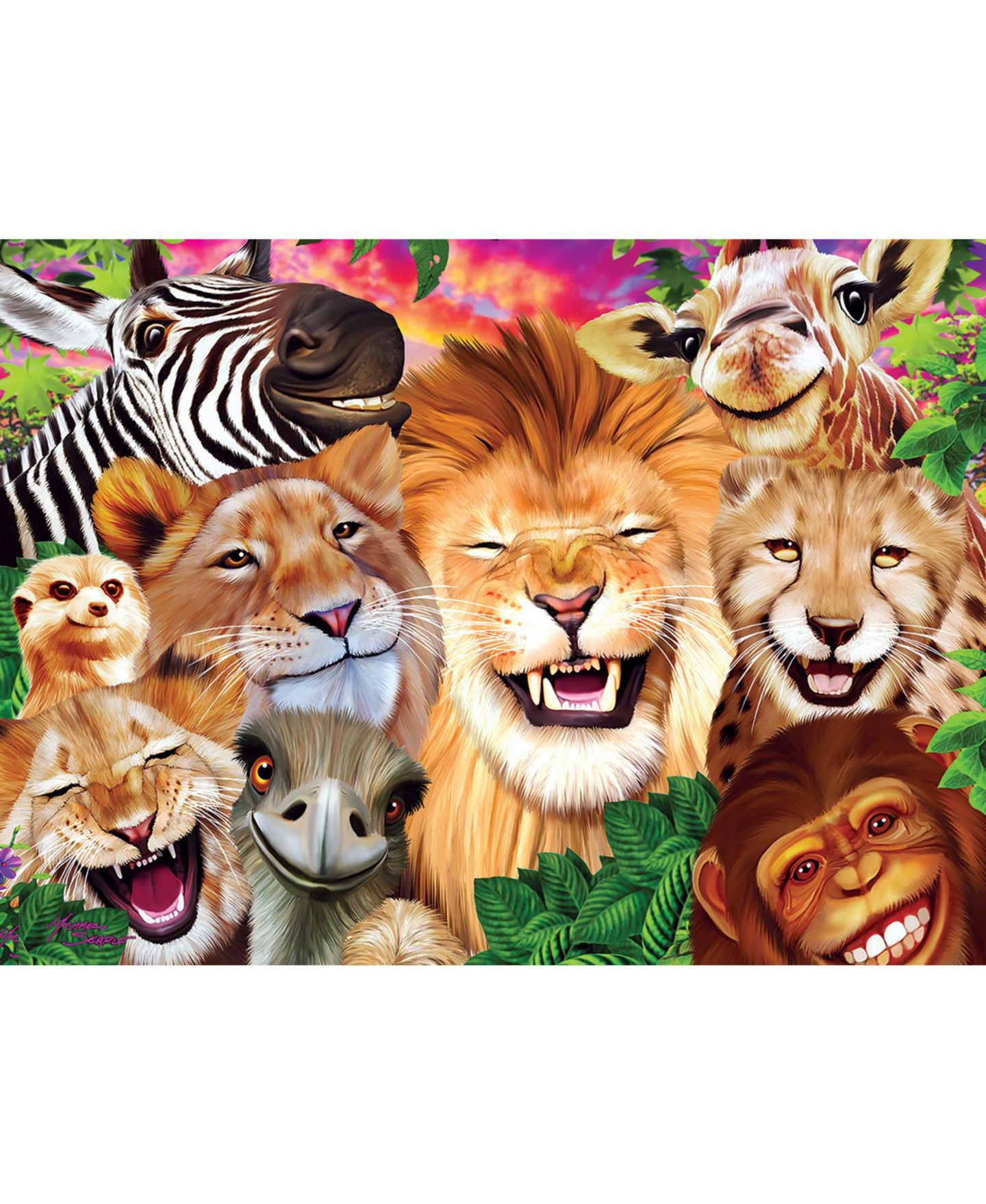 Детские игрушки MasterPieces Puzzles Selfies - Safari Sillies 200 Piece Jigsaw Puzzle, цвет: Разноцветный — фото 3