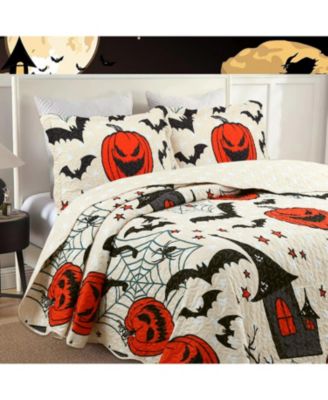 Halloween Themed Quilt Bedspread Set Twin