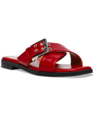 DV Dolce Vita - Women's Mayson Crossband Buckle Slide Flat Sandals
