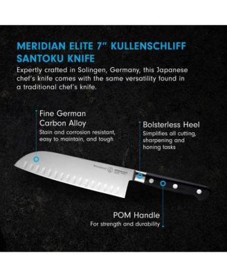 Meridian Elite Kullenschliff Santoku Knife, 7"