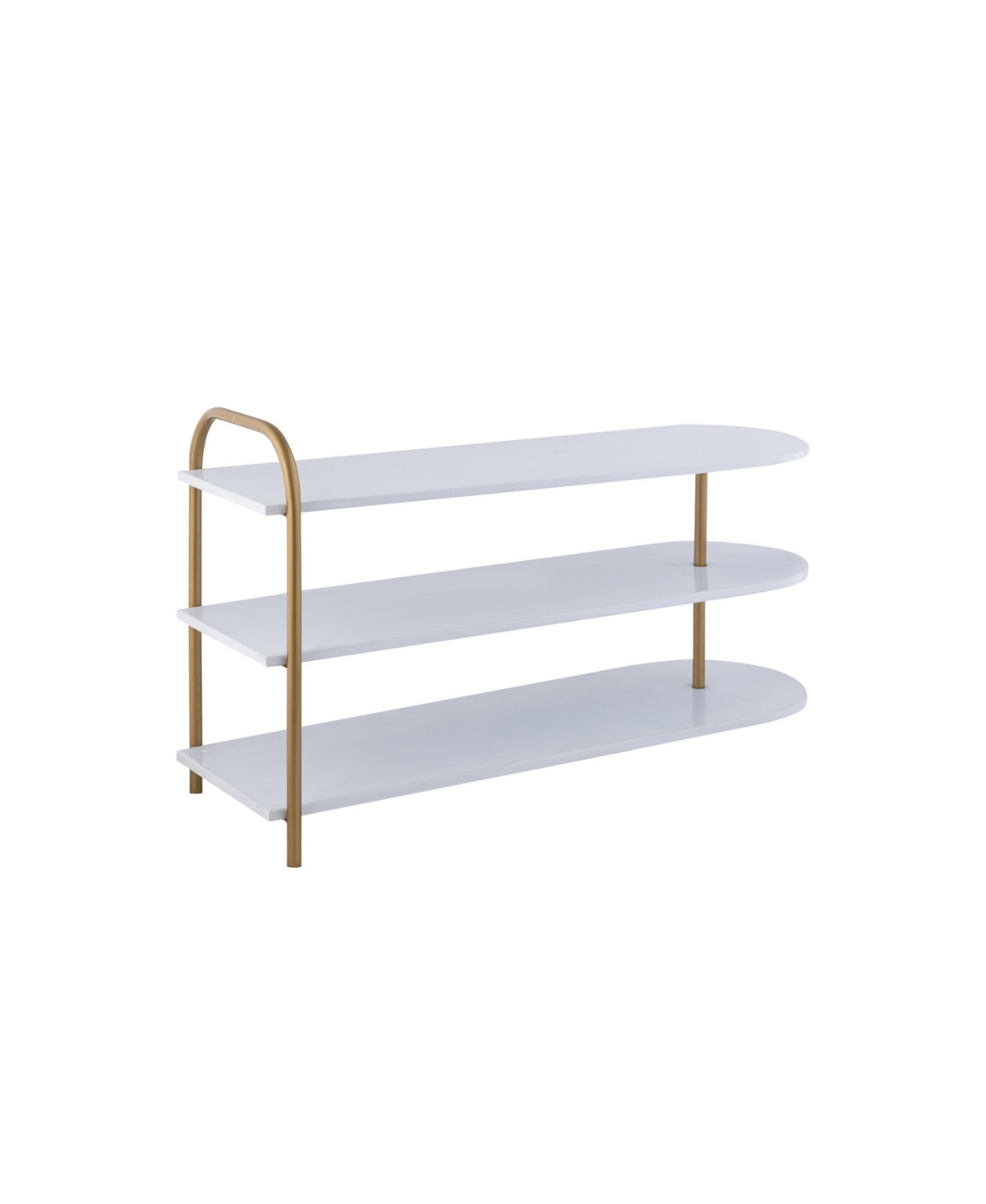 Modern 24" 9-Pair 3-Tier Iron Curved Decker Shoe Rack, Two-Tone Mint - Soft mint/mint