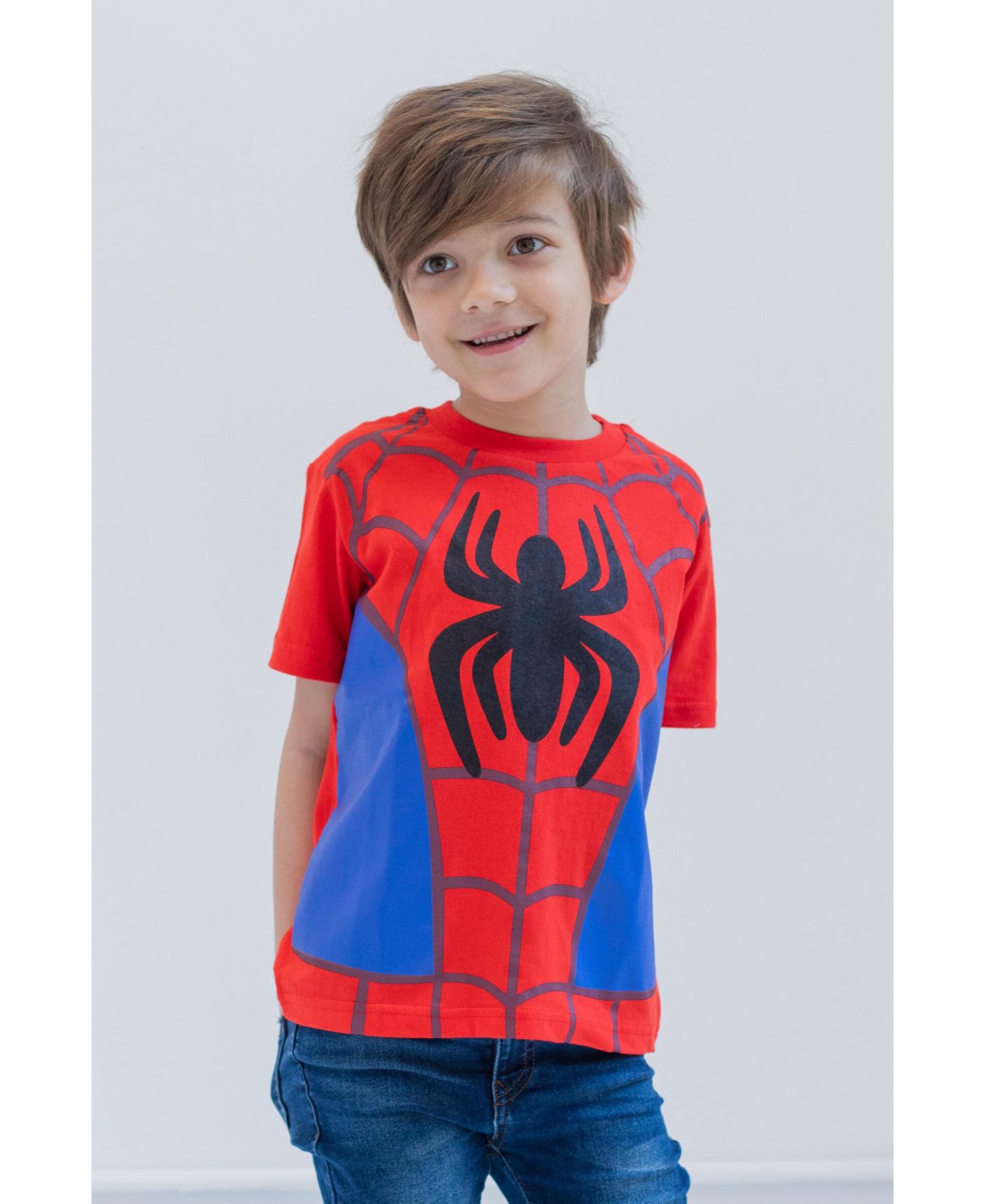 Футболки Spidey and His Amazing Friends Marvel Avengers 3 Pack T-Shirts для мальчиков-малышей, цвет: Синий / Серый — фото 3