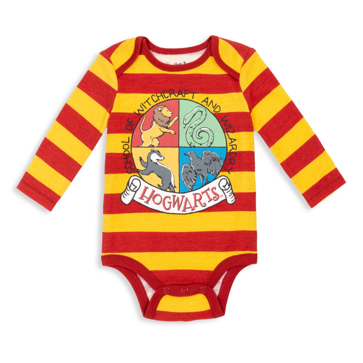 Harry Potter Baby Boys Hogwarts [SizeRangeDescription1] 5 Pack Long Sleeve Bodysuits [SizeDescription1]