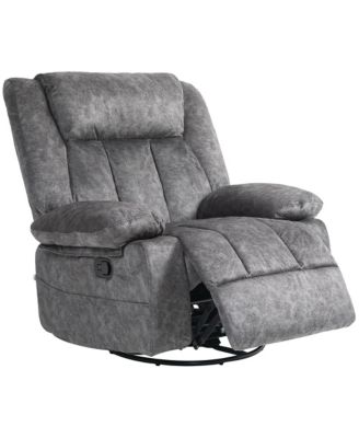 Recliner Chair, Swivel Rocker Chair for Nursery, Charcoal Gray
