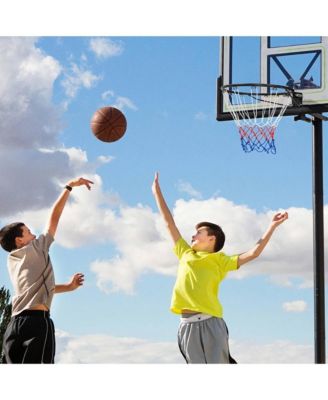 18" Basketball Rim Wall Door Mounted Basketball Hoop with All Weather Net