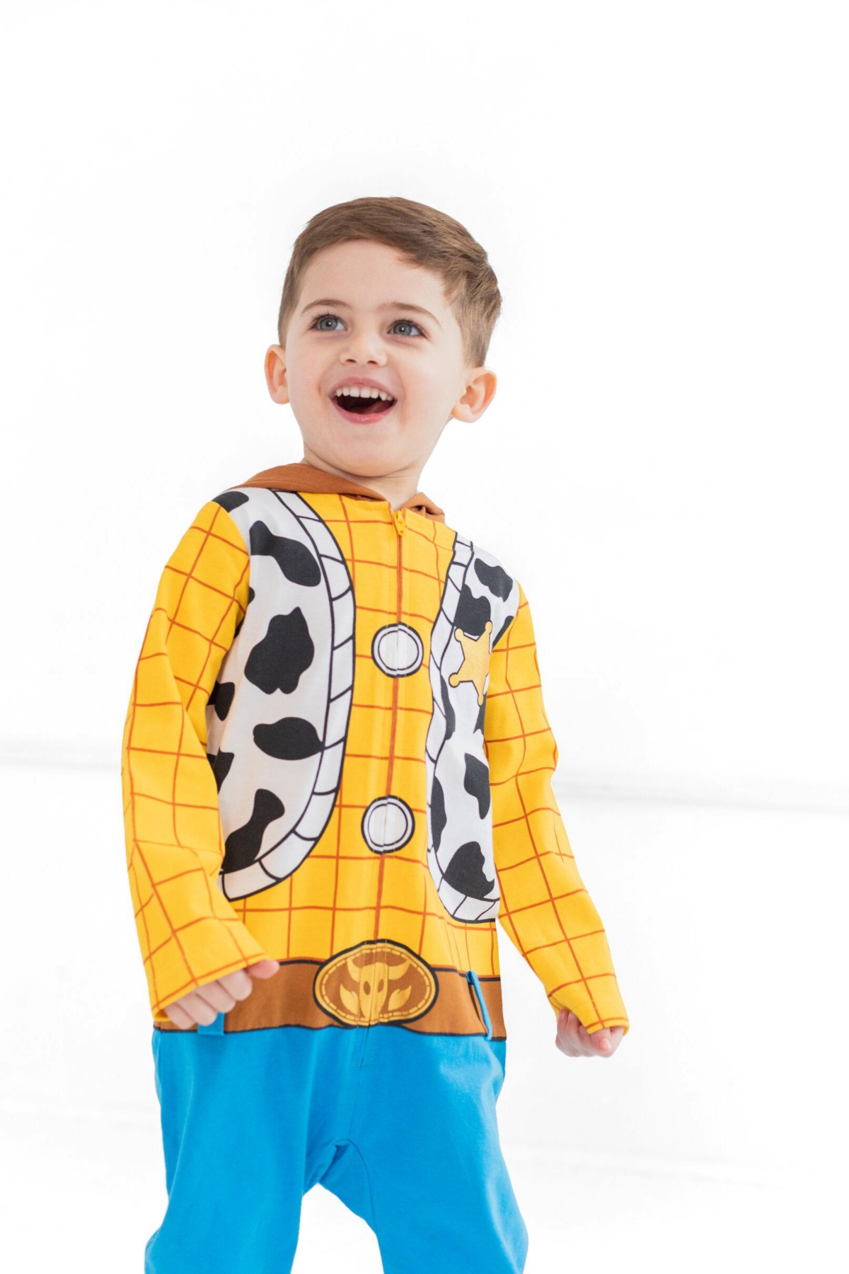 Disney Toddler Boys Pixar Toy Story Woody Zip Up Coverall Newborn to