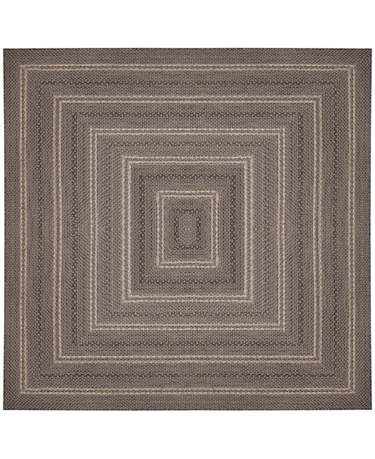 Liora Manne Monaco Multi Border 7'10"x7'10" Square Area Rug In Black