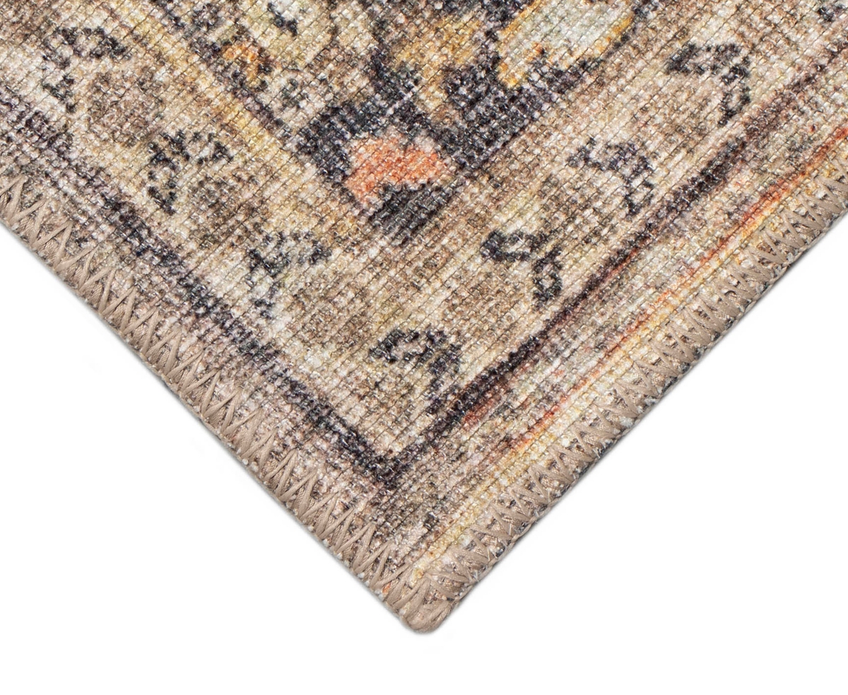 Liora Manne Inspirations Sarouk 2'1"x7'6" Runner Area Rug In Orange