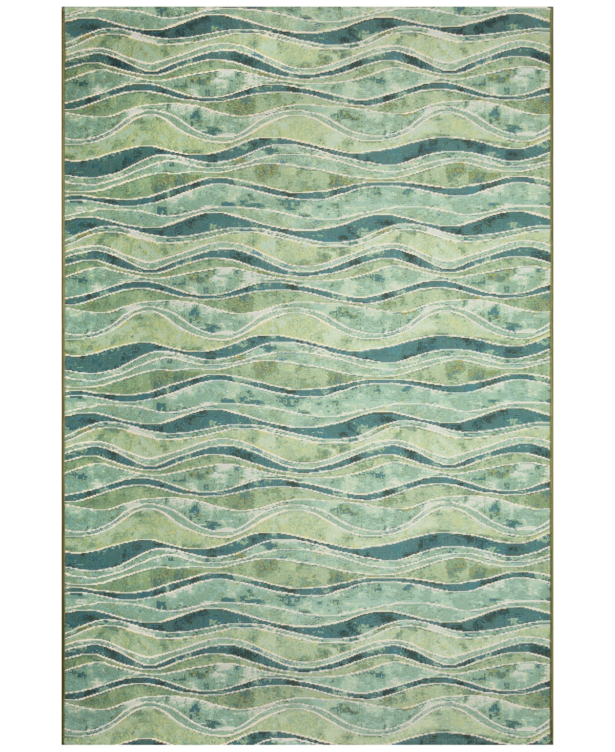 Liora Manne Marina Wave 6'6"x9'4" Area Rug In Green