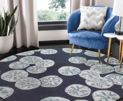 Capri Sea Biscuit 3'x3' Round Area Rug