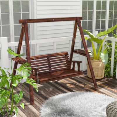 2-Seat Patio Swing Chair, Porch Swing with Sd,