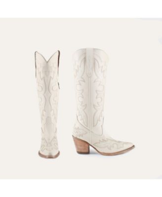 Samira Leather Cowgirl Boots - Chic Western Style & Comfort By