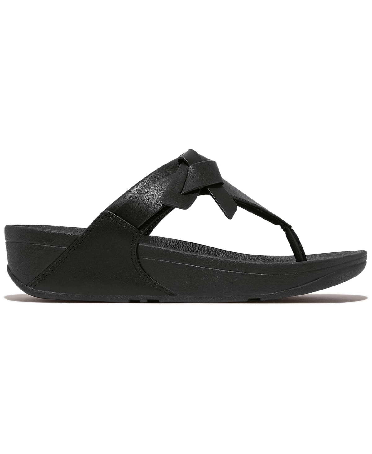 FitFlop Women's Lulu Folded Knot Leather Toe-Post Sandals