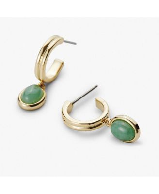 Gemstone Hoop Earrings - Dobby