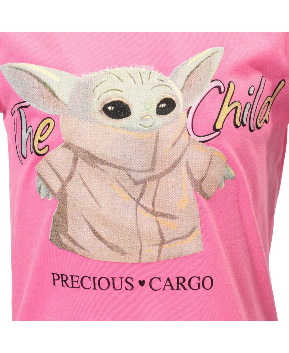 Starwars Little Girls Star Wars The Mandalorian The French Terry T-Shirt and Shorts Outfit Set to -/ pink