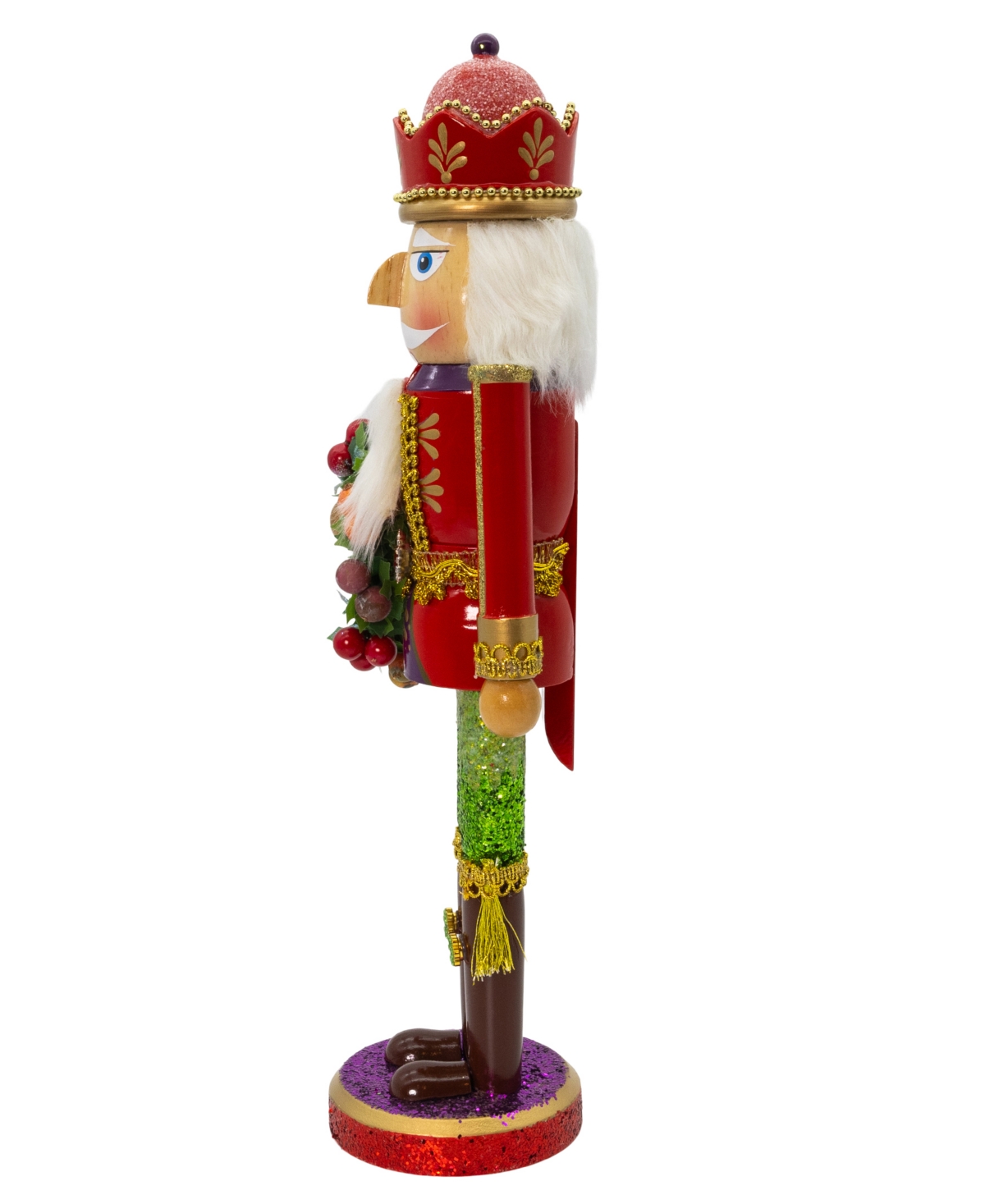 Kurt Adler Led Santa Swirling Water Lantern, 15 Inches In Red