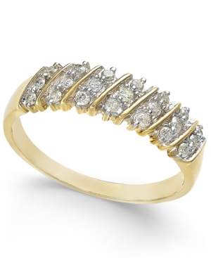 image of Diamond Multi-Row Band (1/5 ct. t.w.) in 10K White or Yellow Gold (Sizes 5-8)