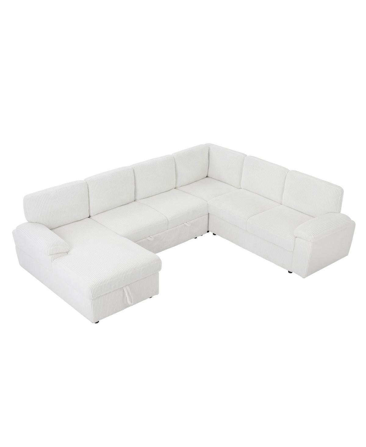 Streamdale Furniture Modular Sectional Sleeper Sofa with free L/U shape