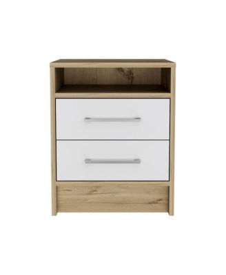 Eter Nightstand with Superior Top and Two Drawers
