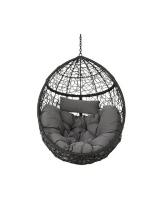 Cozy Wicker Egg Hammock Chair with Removable Cushions