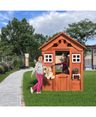Cozy Cottage Playhouse with Porch and Window