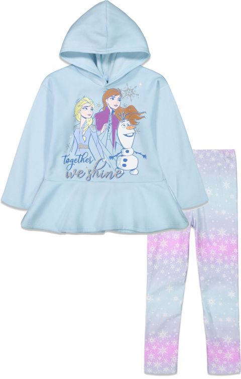 Детский комплект Frozen: худи и брюки для девочек, цвет: Сиреневый синий
