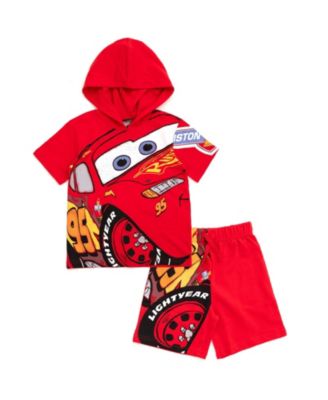 Toddler Boys Hooded T-Shirt and French Terry Shorts Outfit Set to (2T - 10-12)