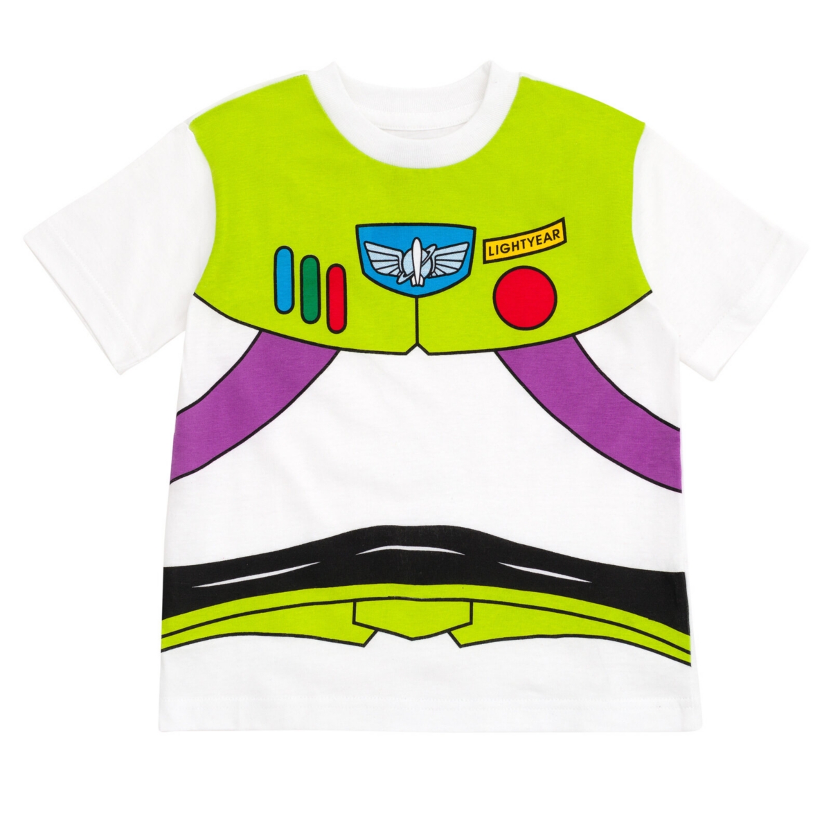 Disney Boys Pixar Toy Story WoodyAlien Matching Family Cosplay T-Shirt to Adult - Buzz lightyear, white / green
