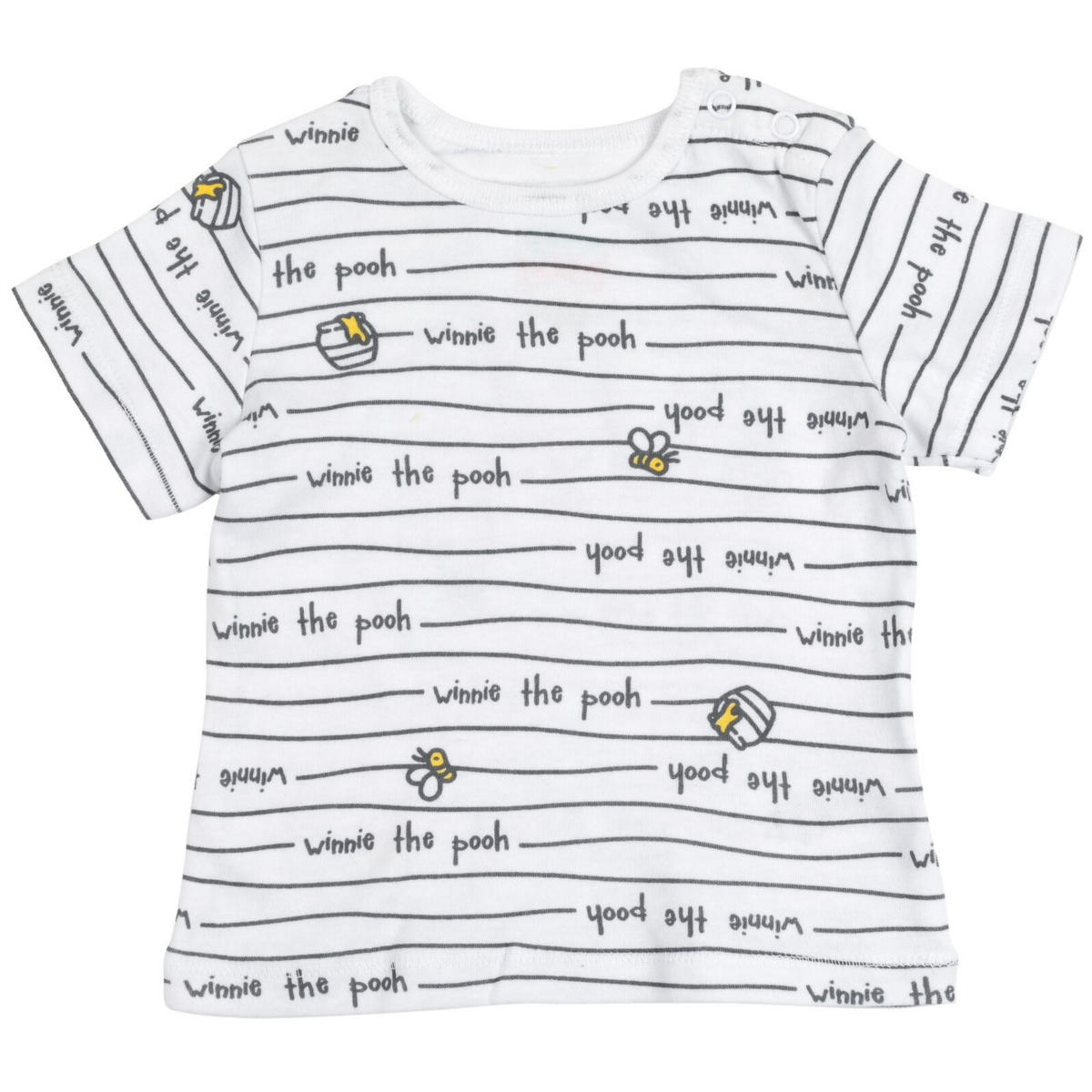 Disney Baby Boys TiggerBaby French Terry Short Overalls T-Shirt and Hat 3 Piece Outfit Set to - Winnie the pooh