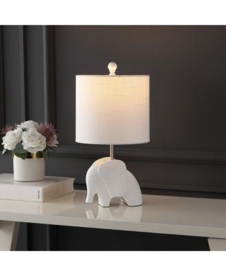 Koda 17.5" Eclectic Southwestern Resin/Iron Elephant LED Kids' Table Lamp, Yellow