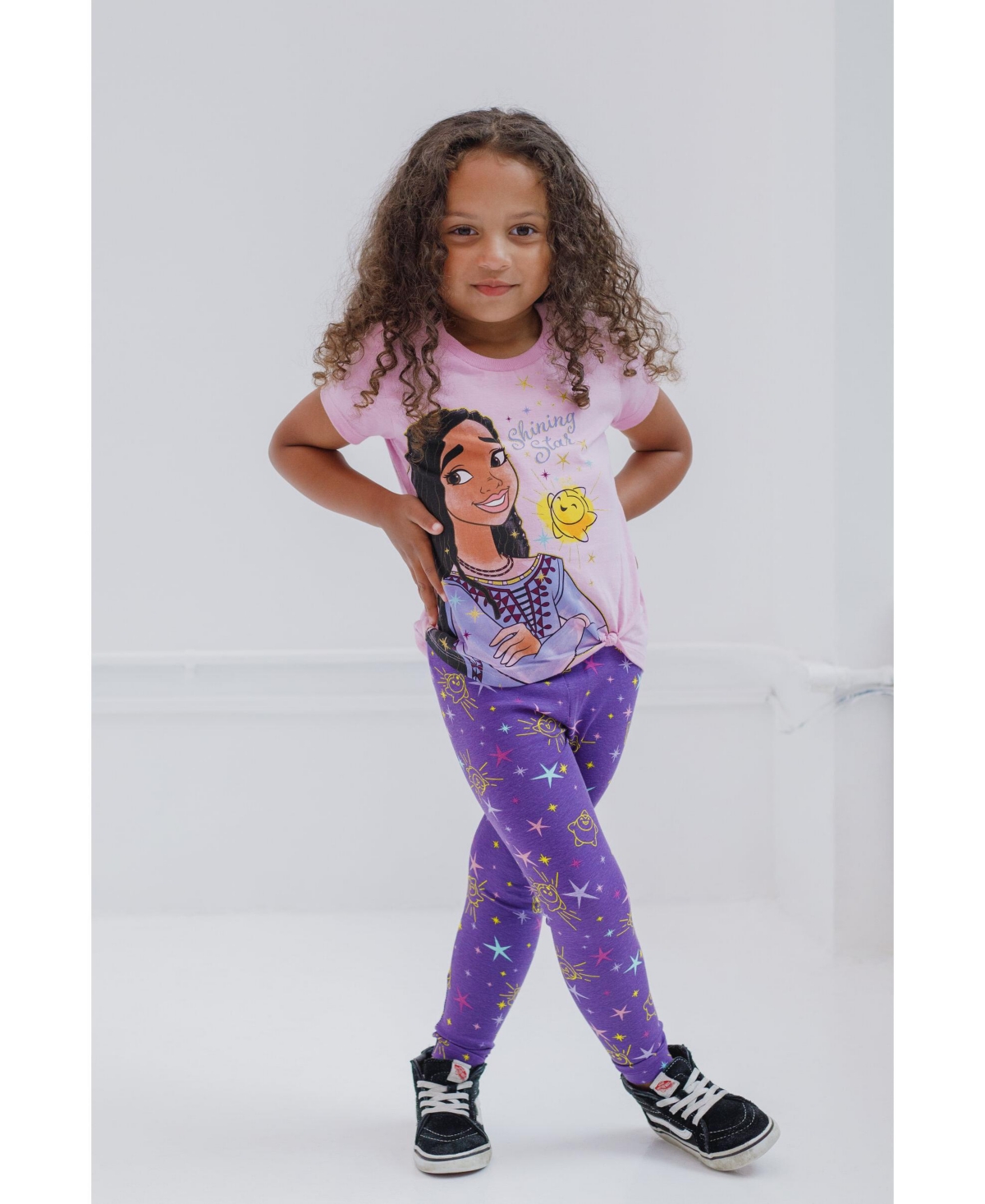 Disney Girls Wish Asha Star T-Shirt and Leggings Outfit Set to
